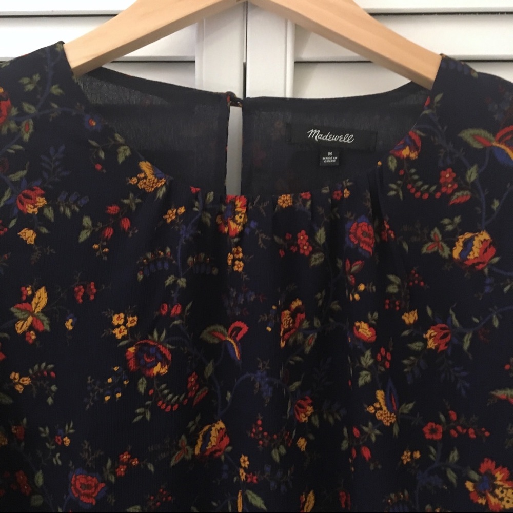 SOLD MADEWELL Ruffled Sleeve Top - Picture 3 of 3